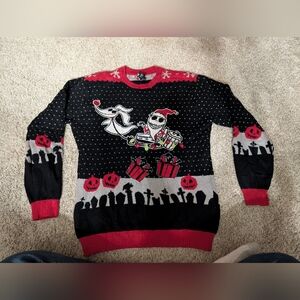 Disney The Nightmare Before Christmas Intarsia Holiday Sweater Medium